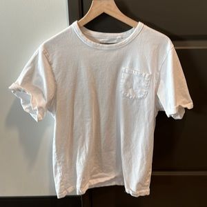 Heavy white pocket tee